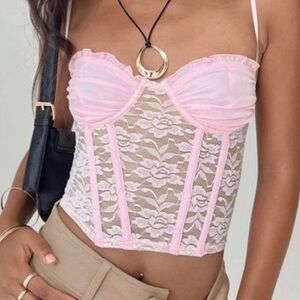 Princess Polly Lynell Corset Top Pink